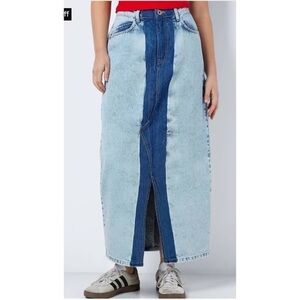 Noisy May • NWT Two-Tone Denim Maxi Skirt